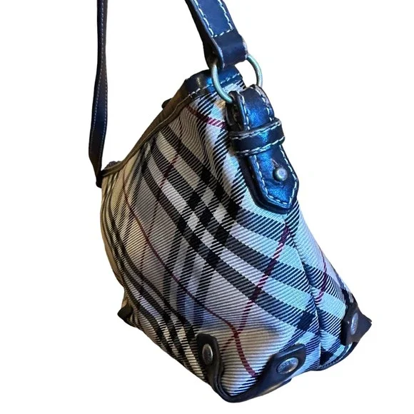 Burberry Vintage Blue Label Nova Check Adjustable Crossbody Purse Bag - Picture 4 of 14